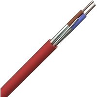 Zexum Red 1.5mm 16A 2 Core & Earth Brown Blue Fire Resistant Rated BASEC Approved Power Cable - 100 Meter