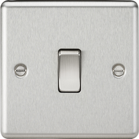 10AX Intermediate Switch Rounded Edge Brushed Chrome