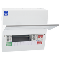 Lewden Pro Semi-Populated 15+1 Split Dual RCCB Consumer Unit