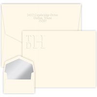 Stacked Monogram Card - Embossed