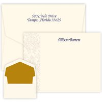 Damask Card - Raised Ink