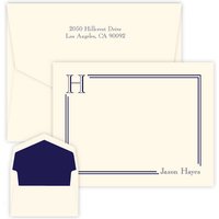 South Hampton Initial Card - Raised Ink