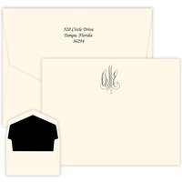 Roberta Monogram Apex Card - Raised Ink