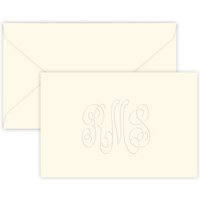 Classic Monogram Horizontal Enclosure - Embossed