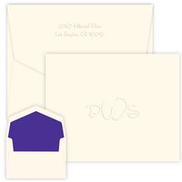 Anthony Monogram Note - Embossed