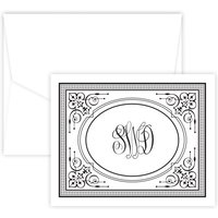 Royalty Monogram Note - Digital Print - Fairfax Stationery