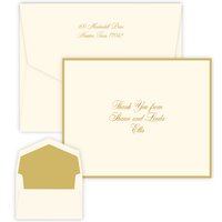Gold Silhouette Note - Raised Ink