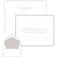 Silver Silhouette Note - Raised Ink