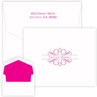 Arabesque Note - Raised Ink
