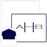 Moderno Monogram Note - Raised Ink