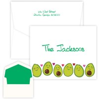 Avocado Family Folding Note - Digital Print
