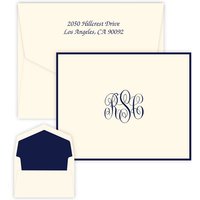 Delavan Monogram Note - Raised Ink