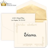 Regal Collection - Frame of Roses Note - Raised Ink
