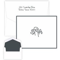 Sydney Monogram Note - Raised Ink