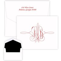 Virginia Monogram Note - Raised Ink