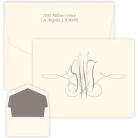 Virginia Monogram Oversized Note - Raised Ink