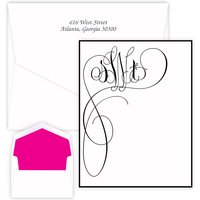 Orchid Monogram Oversized Note - Raised Ink