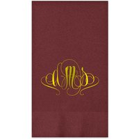 Madrid Monogram Guest Towel - Foil-Pressed