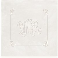 Delavan Framed Monogram Napkin - Embossed