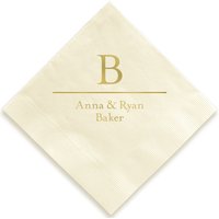 Initial and Name Napkin - Foil-Pressed