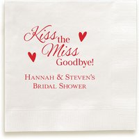 Kiss the Miss Napkin - Foil-Pressed