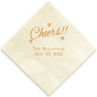 Heartfelt Cheers Napkin - Foil-Pressed