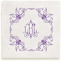 Lily Monogram Luxury Napkin - Full-Color Printed