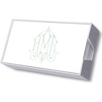 Henley Watercolor Monogram List - White with holder