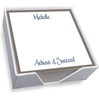 Highland Memo Square with Border - White with holder
