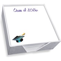 Graduate Memo Square - White with holder