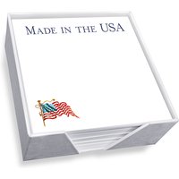 America Memo Square - White with holder