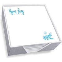 Tropical Breeze Memo Square - White with holder