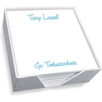 Stencil Memo Square - White with holder