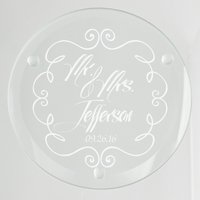 Mr. and Mrs. Glass Coaster
