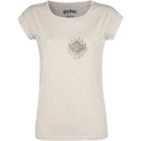 Harry Potter T-Shirt - Karte des Rumtreibers UV - S bis 5XL - für Damen - Größe L - creme meliert  - EMP exklusives Merchandise! Harry Potter T-Shirt - Karte des Rumtreibers UV - S bis 5XL - für Damen - Größe L - creme meliert  - EMP exklusives Merchandise!