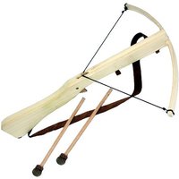 Wooden Crossbow With 2 Cork-Tipped Bolts