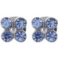 Blue Flower Sterling Silver Earrings