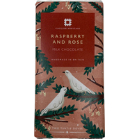 Christmas Raspberry Rose Milk Chocolate 90g Bar