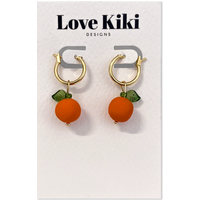 Orange Hoop Earrings