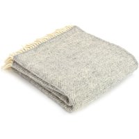 Grey Fishbone Throw