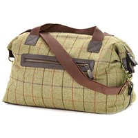 Tweed Weekender Bag - Brown Check