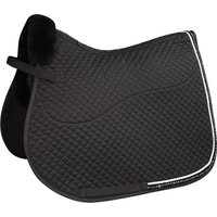 Equinate Lammfell Schabracke Star mit Strasssteinen Warmblut Vielseitigkeit Schwarz Equinate Lammfell Schabracke Star mit Strasssteinen Warmblut Vielseitigkeit Schwarz