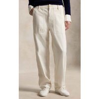 Polo Ralph Lauren para mulher. 211978634002 Calça Ricky beige claro (40), Bege, Casual, Algodão