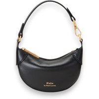 Polo Ralph Lauren para mulher. 427938050001 Bolsa de couro meia-lua preta (OSFA), Preto, Casual, Pele