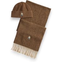 Polo Ralph Lauren para homem. 449P20309001 Conjunto presente Urso castanho mesclado (OSFA), Marrom, Lã, Clássico
