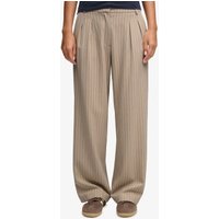 Superdry para mulher. W7011248A Calça Pinstripe Beige (M), Bege, Casual, Clássico, Poliéster