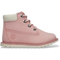 Timberland unisex para criança. TB1A27EGV201 Botas de couro Pokey Pine rosa (24), Plano, Zíper, Casual, moda infantil