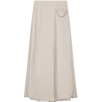 A|X Armani Exchange para mulher. XW002279AF21553U6223 Saia longa fluida de cetim crepe bege (S), Casual, Poliéster