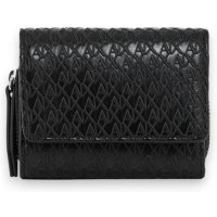 A|X Armani Exchange para mulher. XW002601AF22632UC001 Carteira compacta preta (OSFA), Preto, Casual, Poliéster