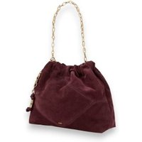 BA&SH para mulher. 2H26CFMS Bolsa de Couro Tote bordô (OSFA), Casual, Camurça, Médio, Borgonha